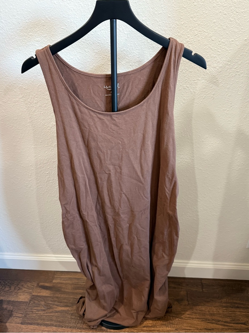 Isabel Maternity brown sleeveless tank dress